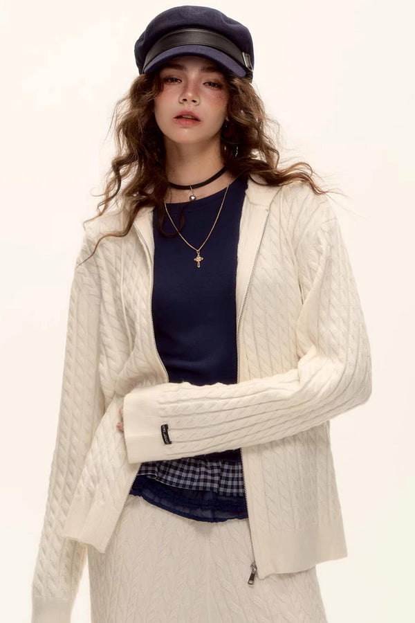 Knitted Jacket Pants Set-Up