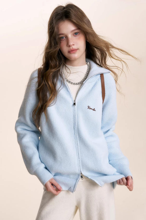 Winter Double-Zip Cardigan Jacket