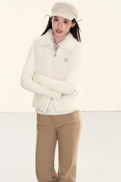 Velvet Fur Patchwork Jacket