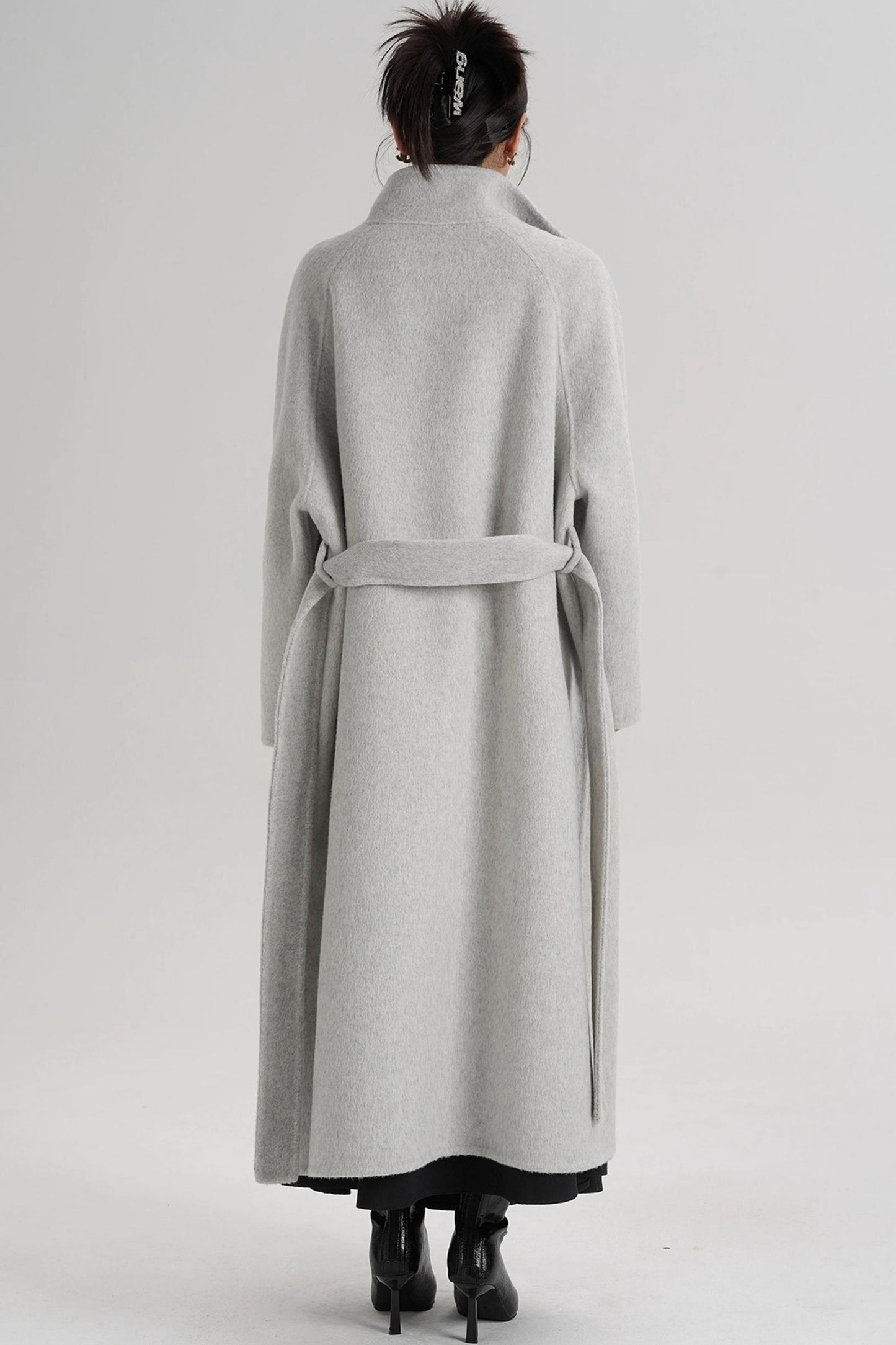 Curved Wool Coat