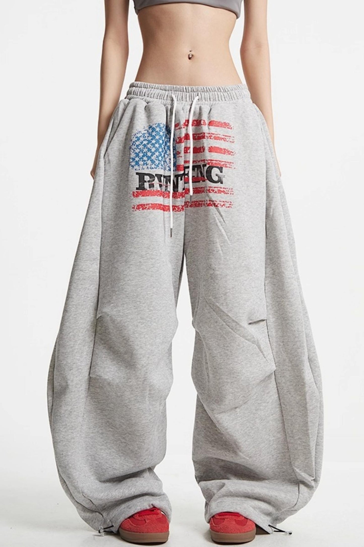 Loose Pleated Sweatpants
