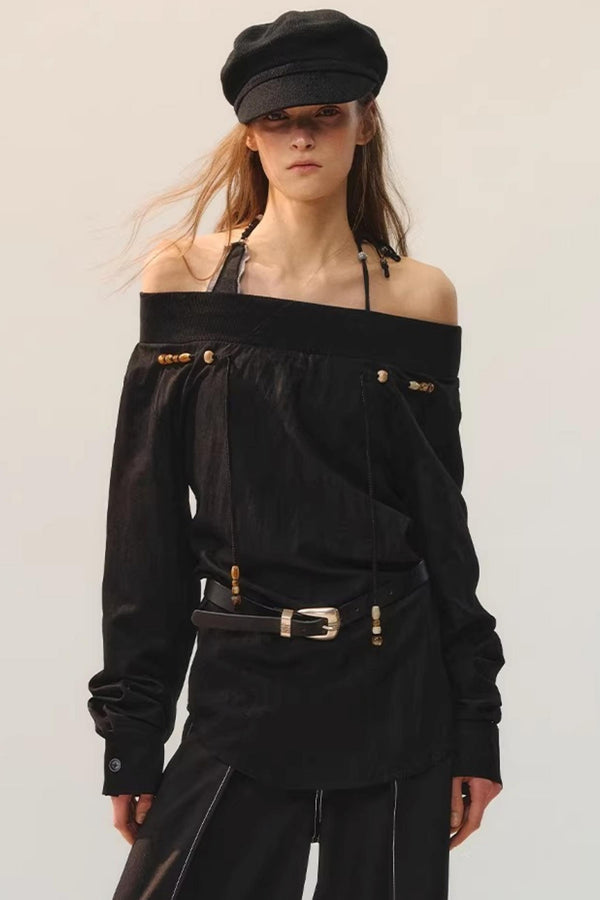 Vintage Beaded Patchwork Shirt