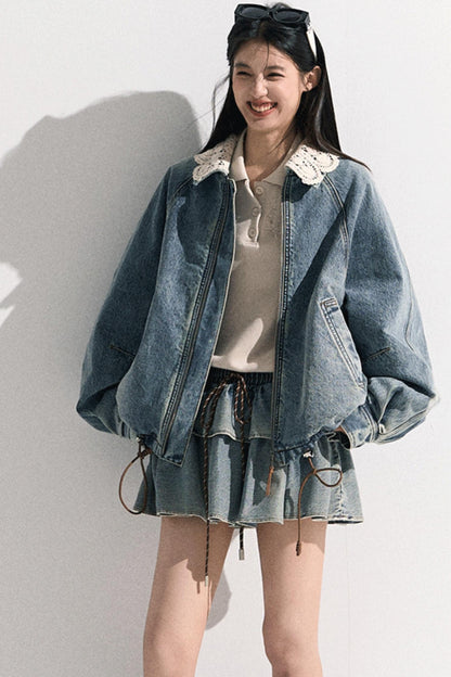 Vintage Braided Denim Jacket Set-Up