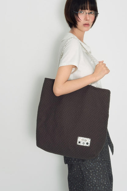 Vintage Polka Dot Canvas Shoulder Bag