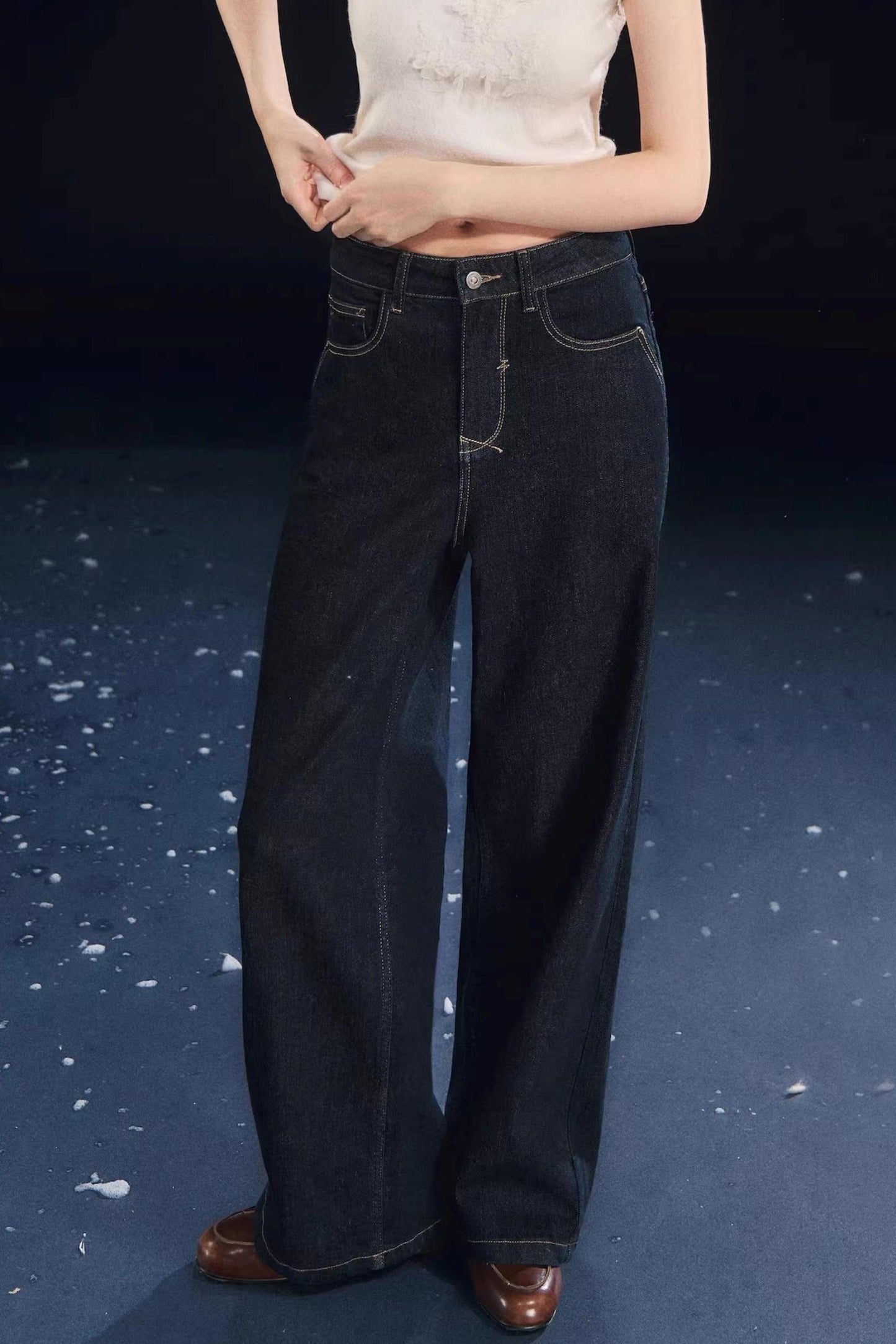 Stretch Raw Denim Jeans