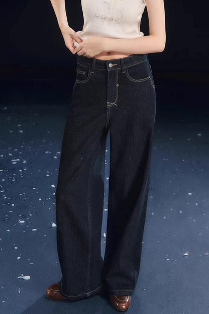 Stretch Raw Denim Jeans