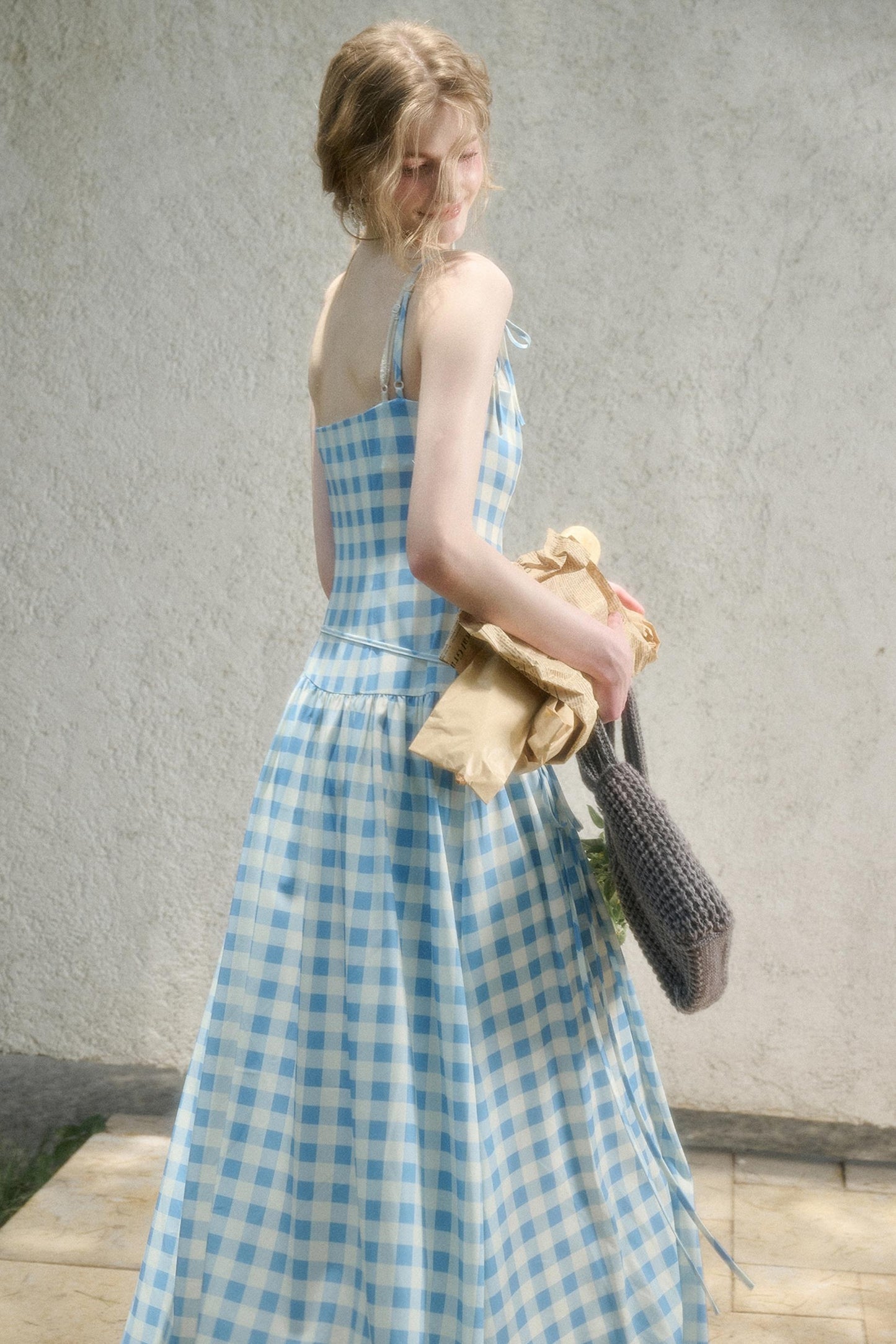 Galaxy Blue Pleated Sundress