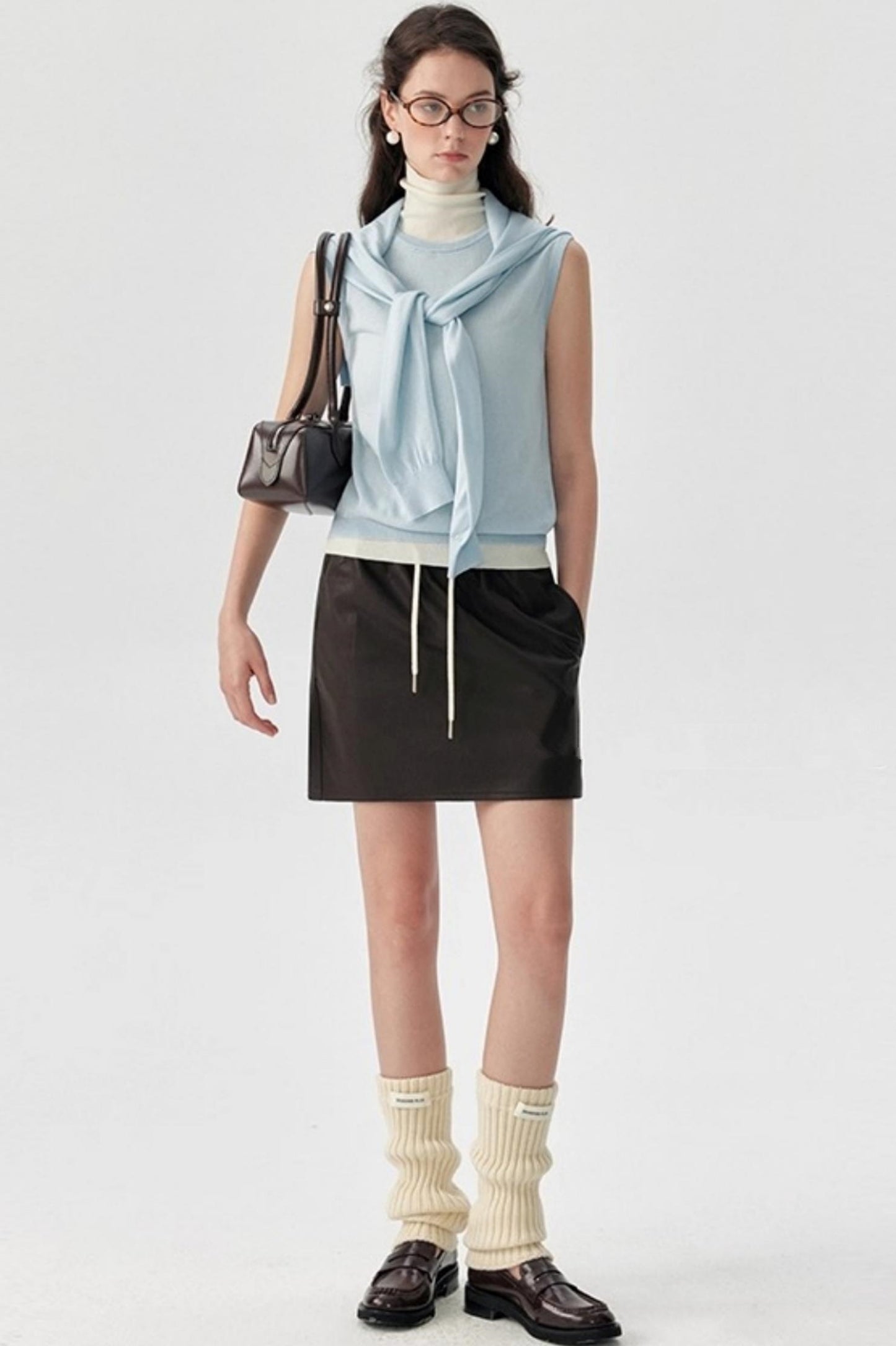 Linen Knitted Cardigan Set