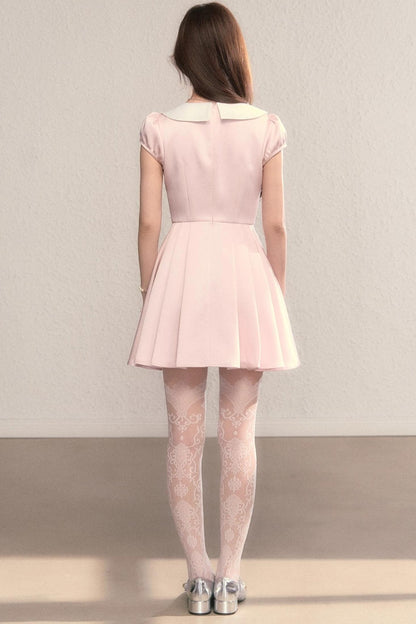 French Princess Satin Bow Dress