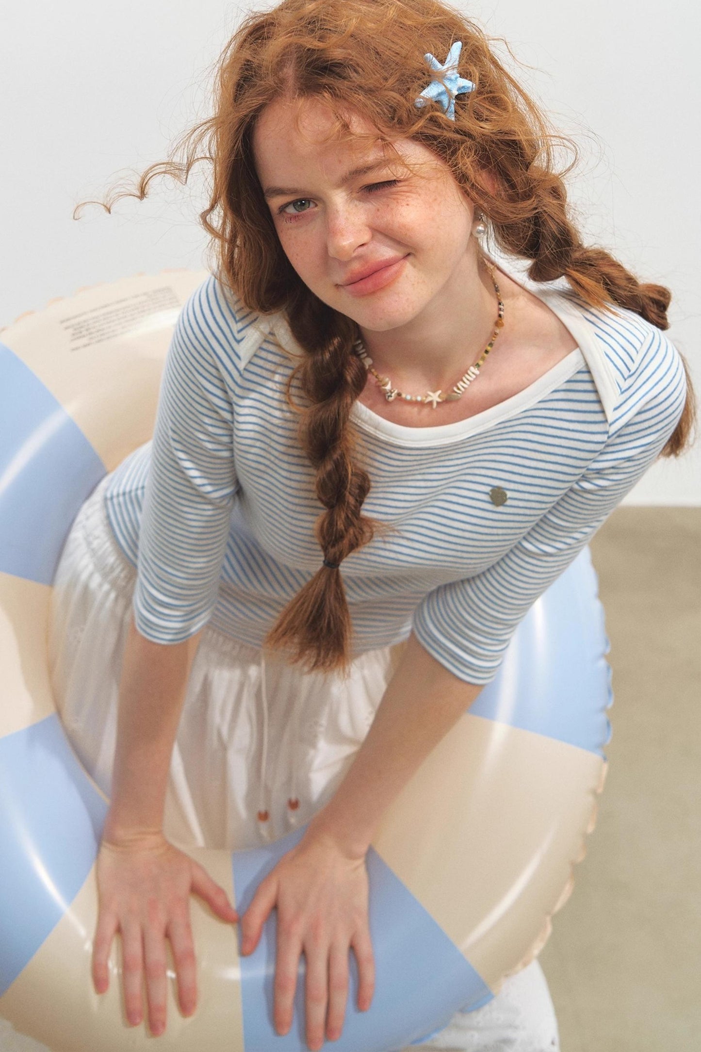 Envelope Striped Slim Top