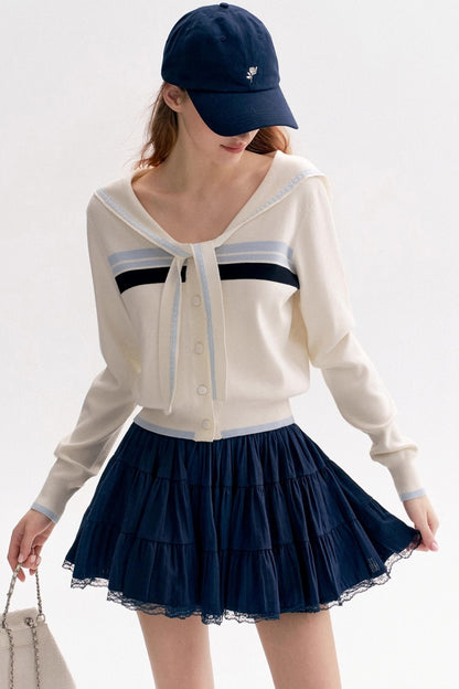 Ballet Lace Puffy A-Line Short Skirt