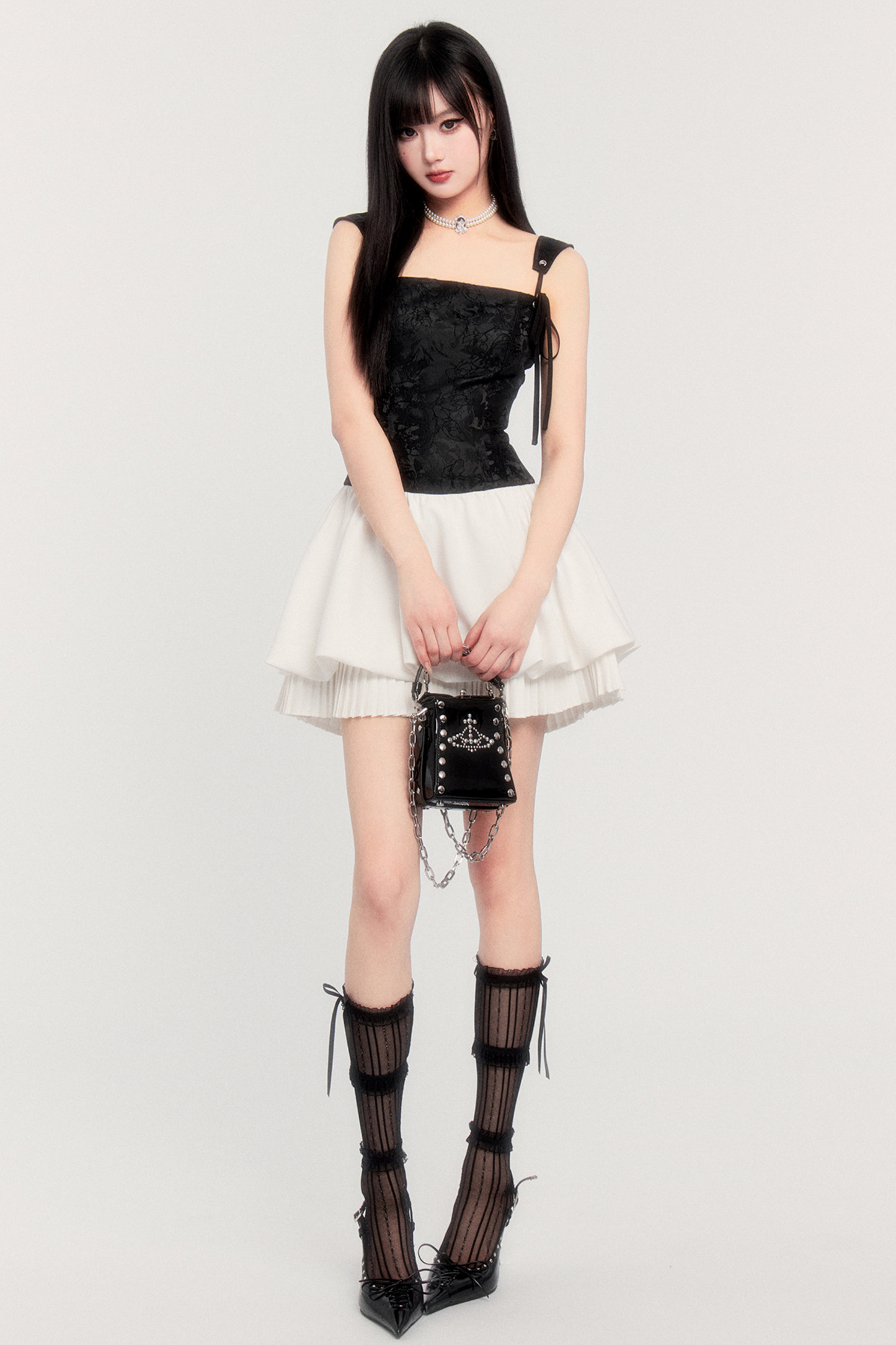 문라이트 오버추어 플리츠 드레스