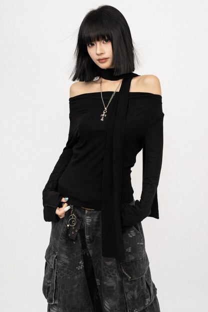 Autumn Slim Black Top