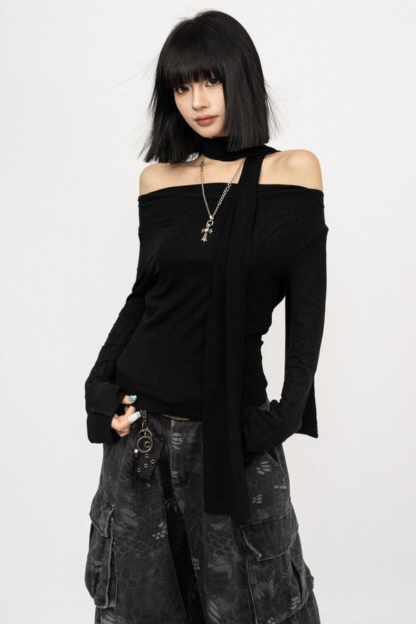 Autumn Slim Black Top