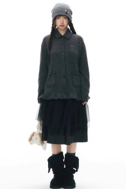 Handmade Gray Knit Beanie