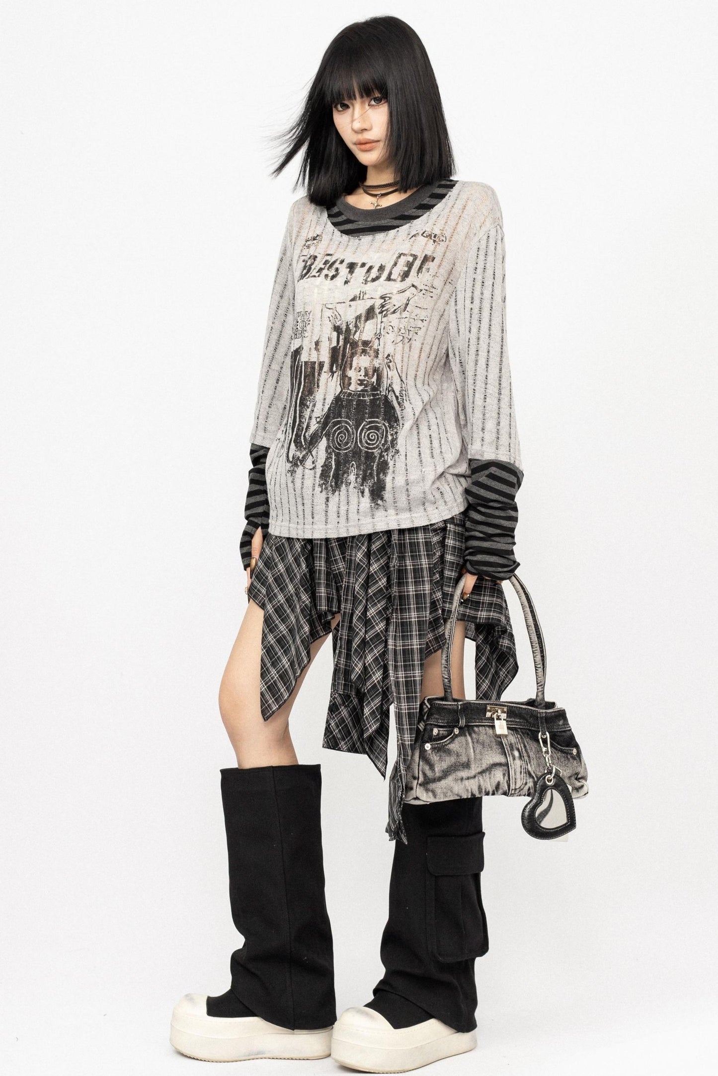 Asian Spice Stripe Long Sleeve Top