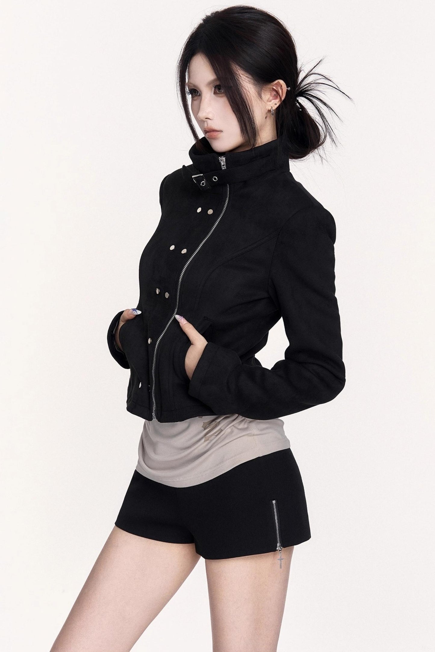 Versatile Cross Waist A-Line Shorts