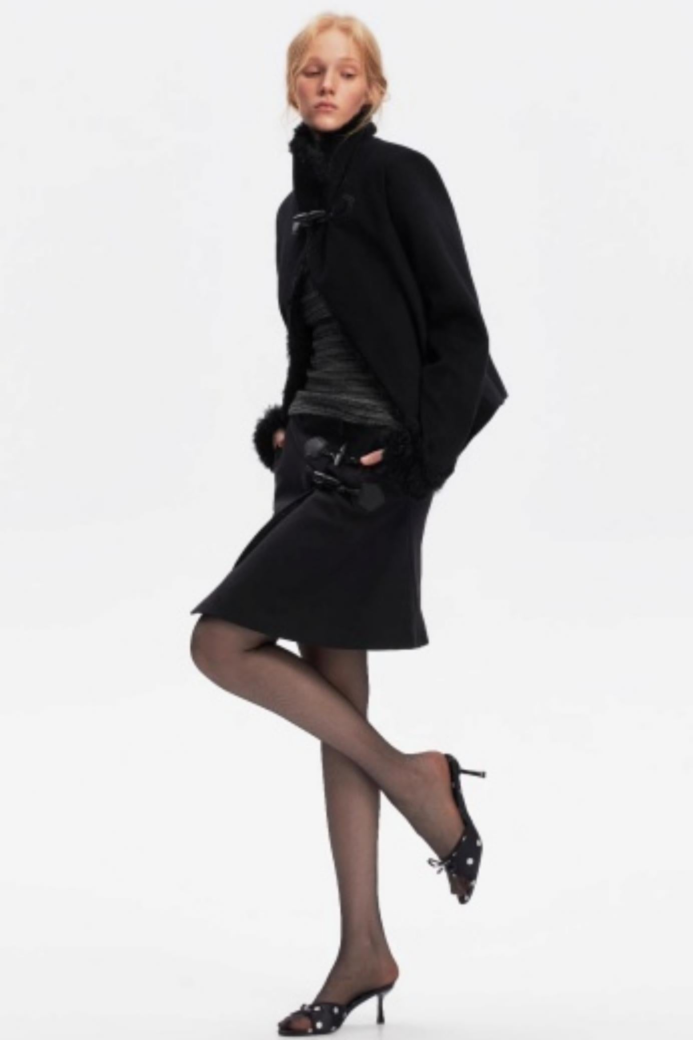 Irregular Toggle Button Skirt