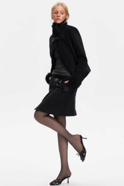 Irregular Toggle Button Skirt