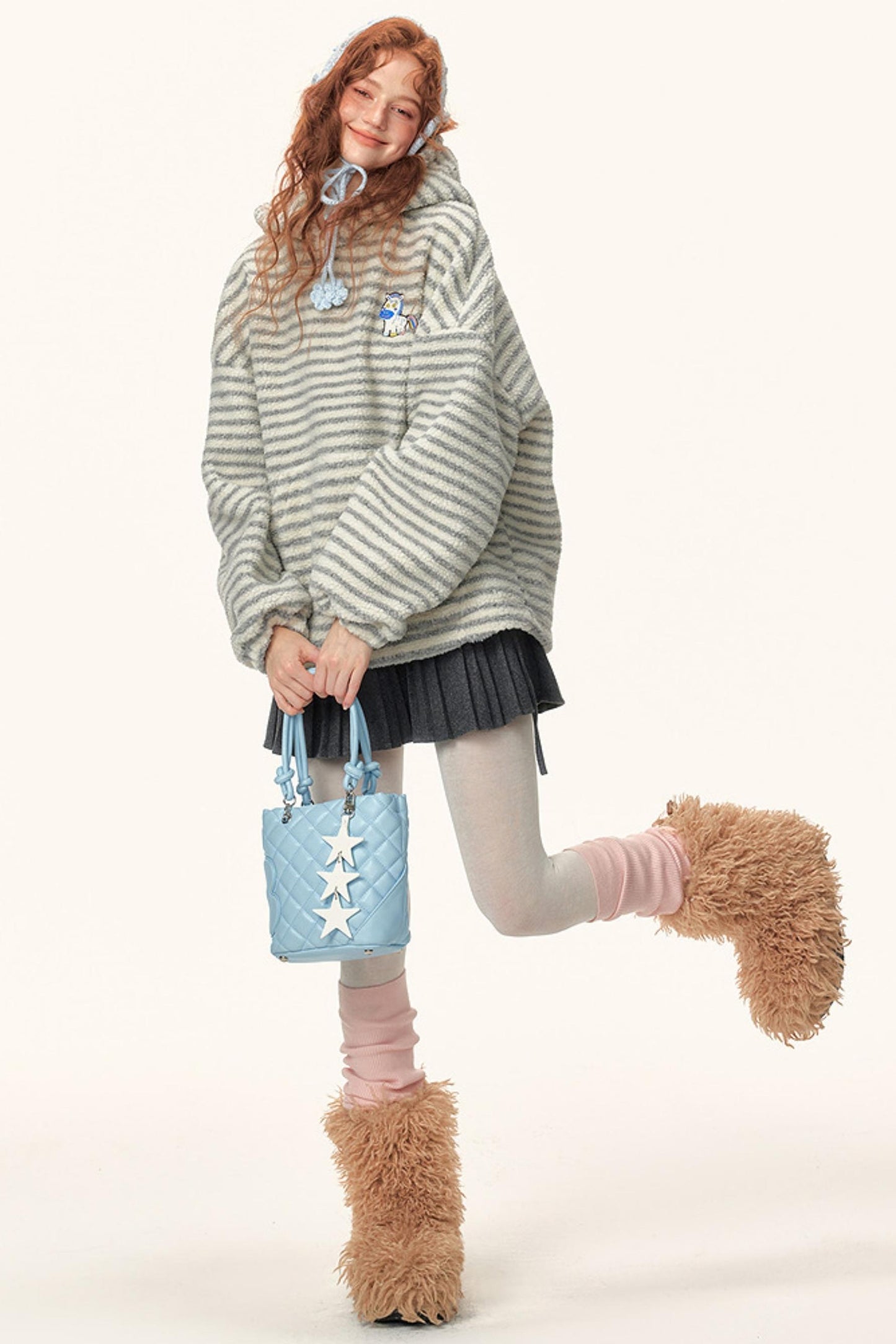 Imitation Cashmere Hooded Top