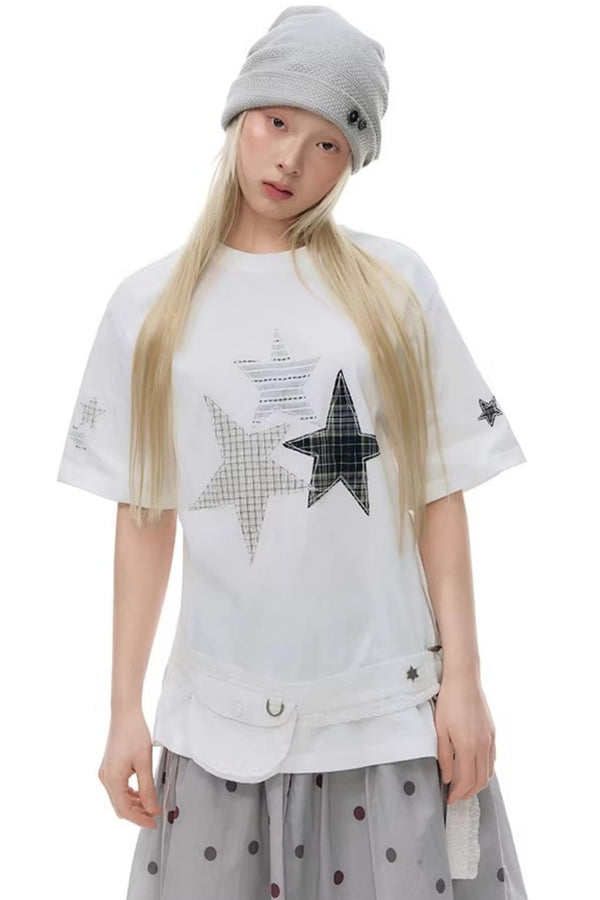 Star Patch Embroidered T-Shirt