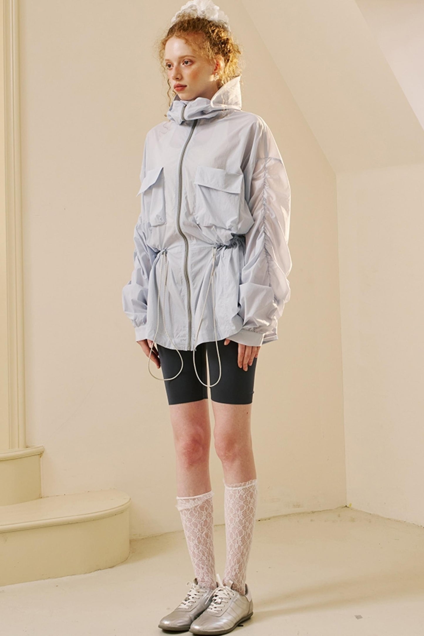 Oversized Pocketed UV Coat