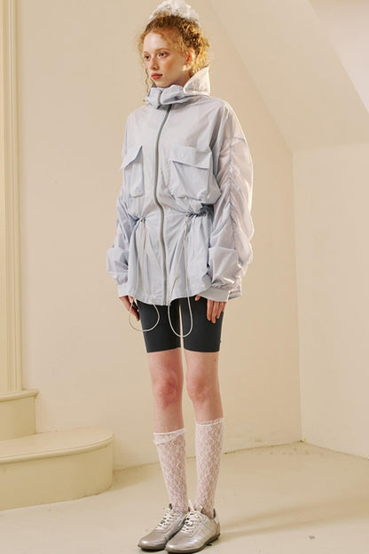 Oversized Pocketed UV Coat