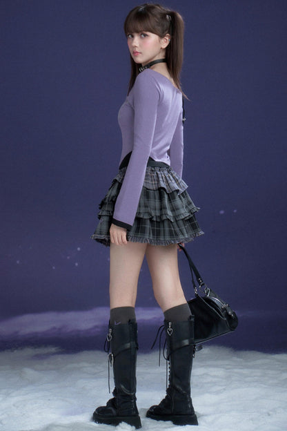 Black and Purple Fighting Spirit Top