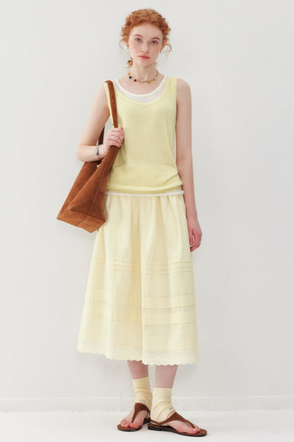 Lace Halter A-Line Skirt