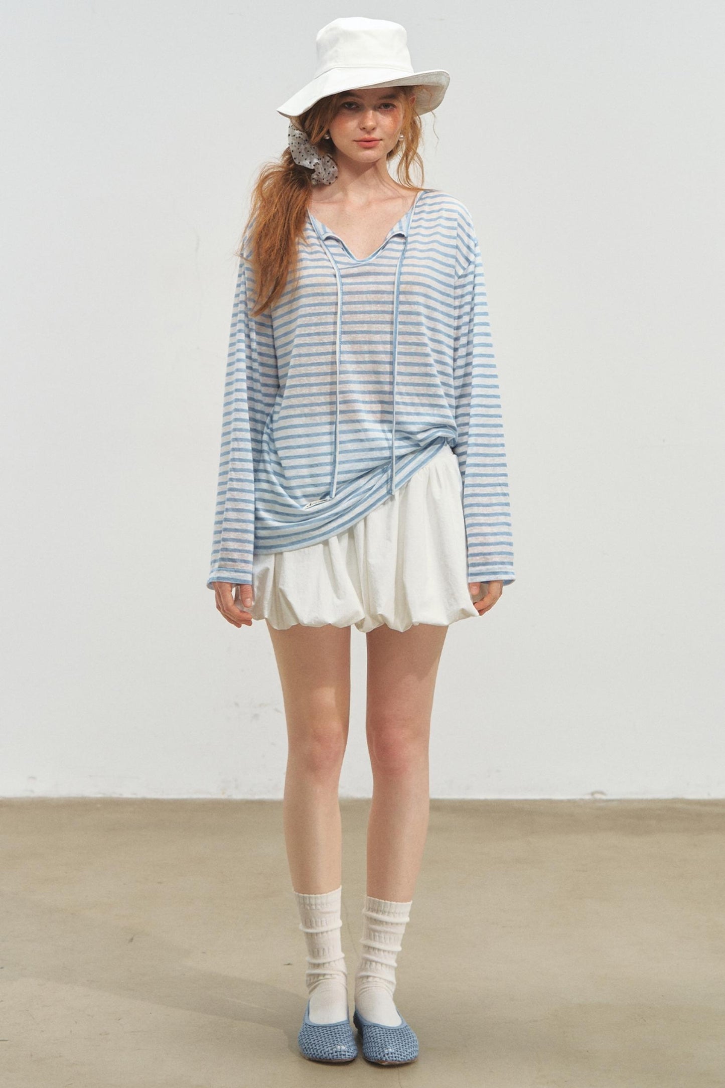 Sunshine Stripes Long Sleeve Smock