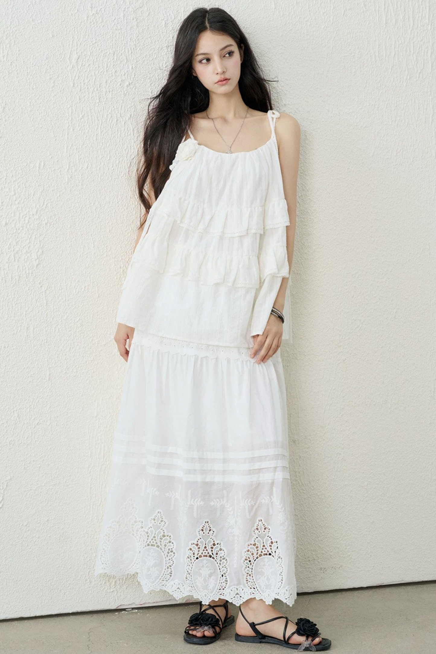 Ghostly Ruffled Halter Top