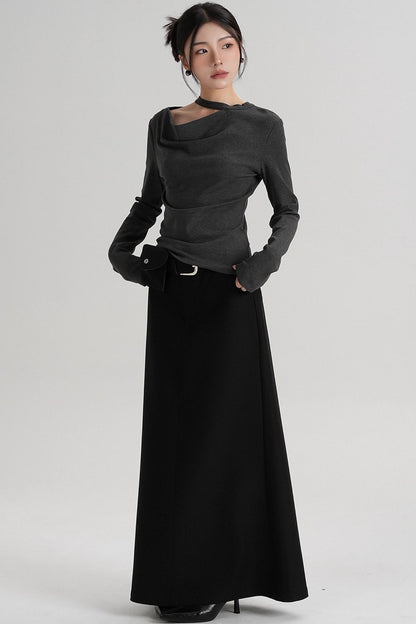 High-End Design Long-Sleeved T-Shirt Top