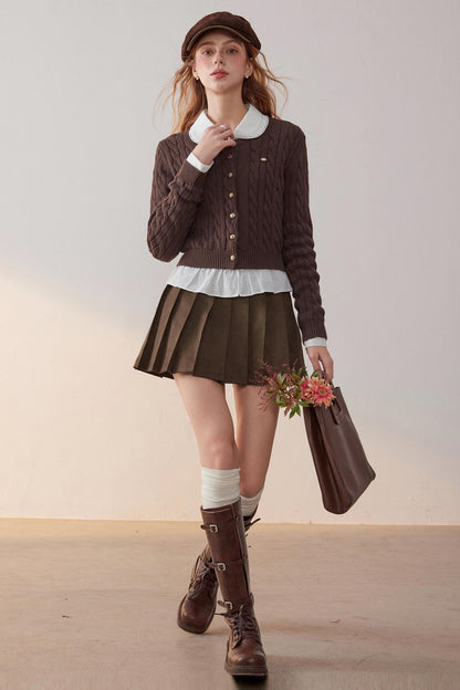 Metal Buckle Knitted Sweater