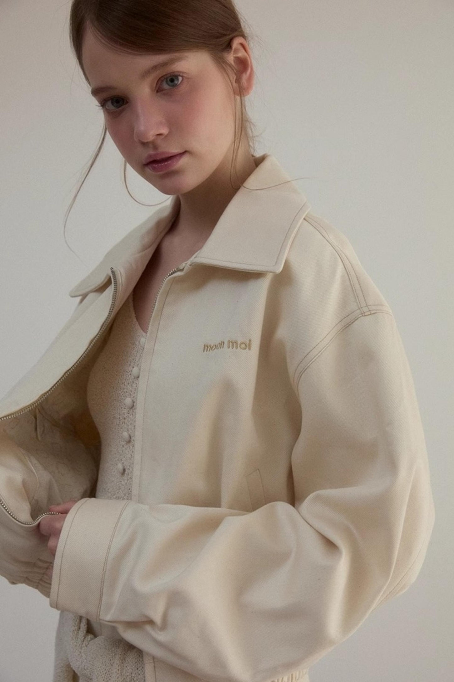 Embroidered A-line Duo Coat Skirt Set-Up