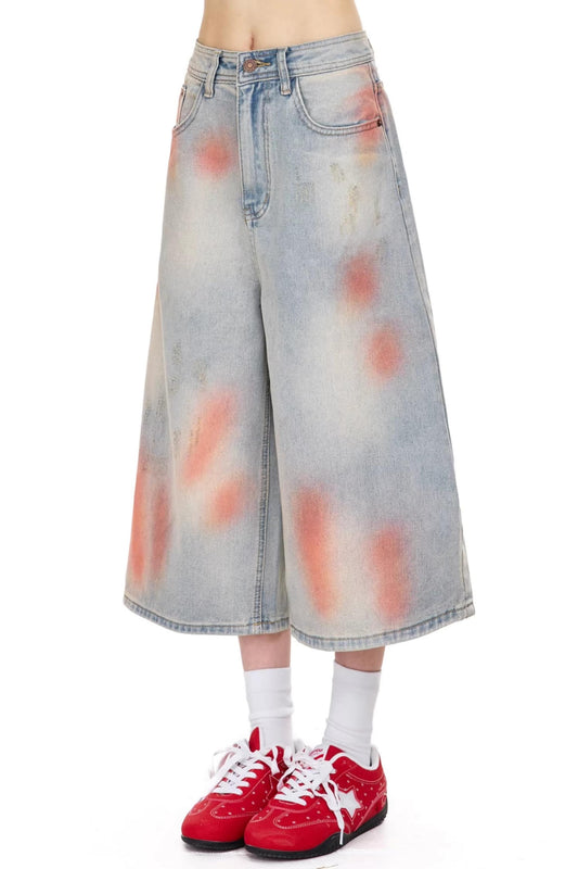 Retro Tie-Dye Cropped Pants