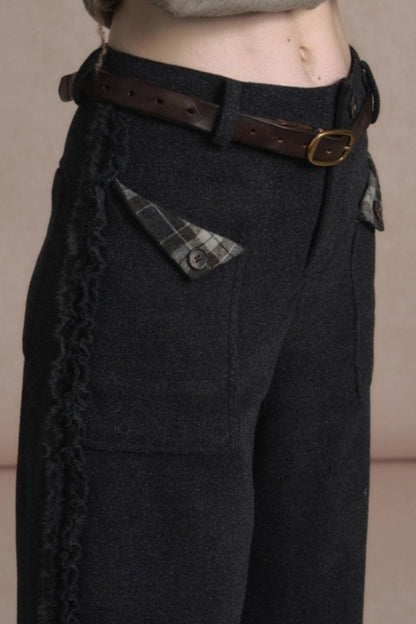 Lazy Drape Wide-Leg Pants