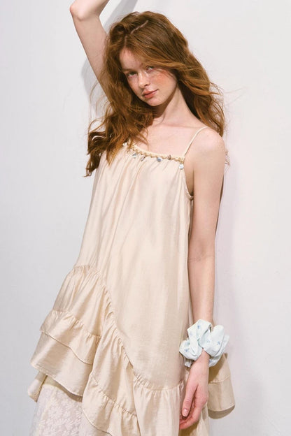 Summer Ruffle Lace And Pants Set-Up