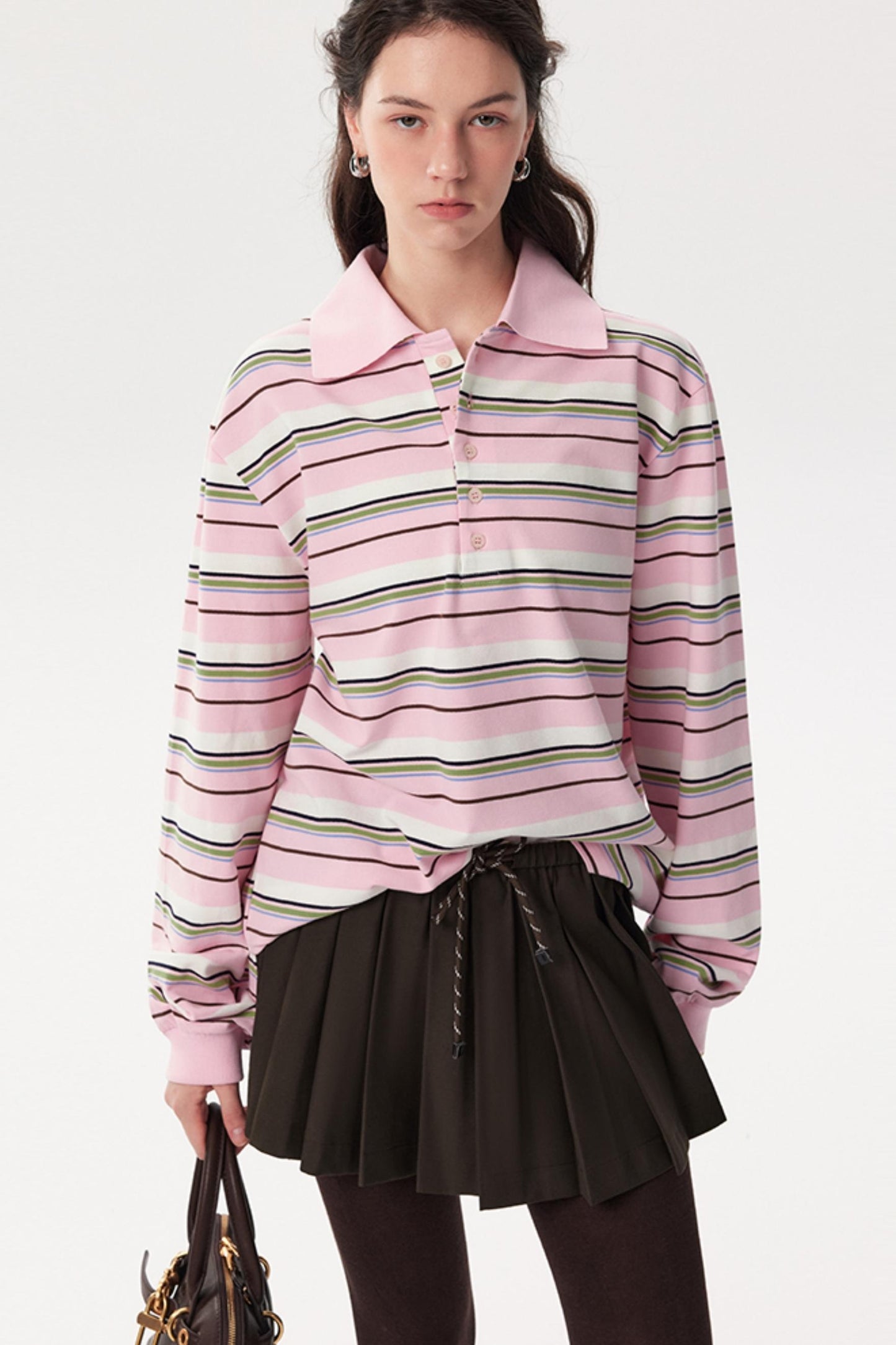 Drawstring Pleated Skirt