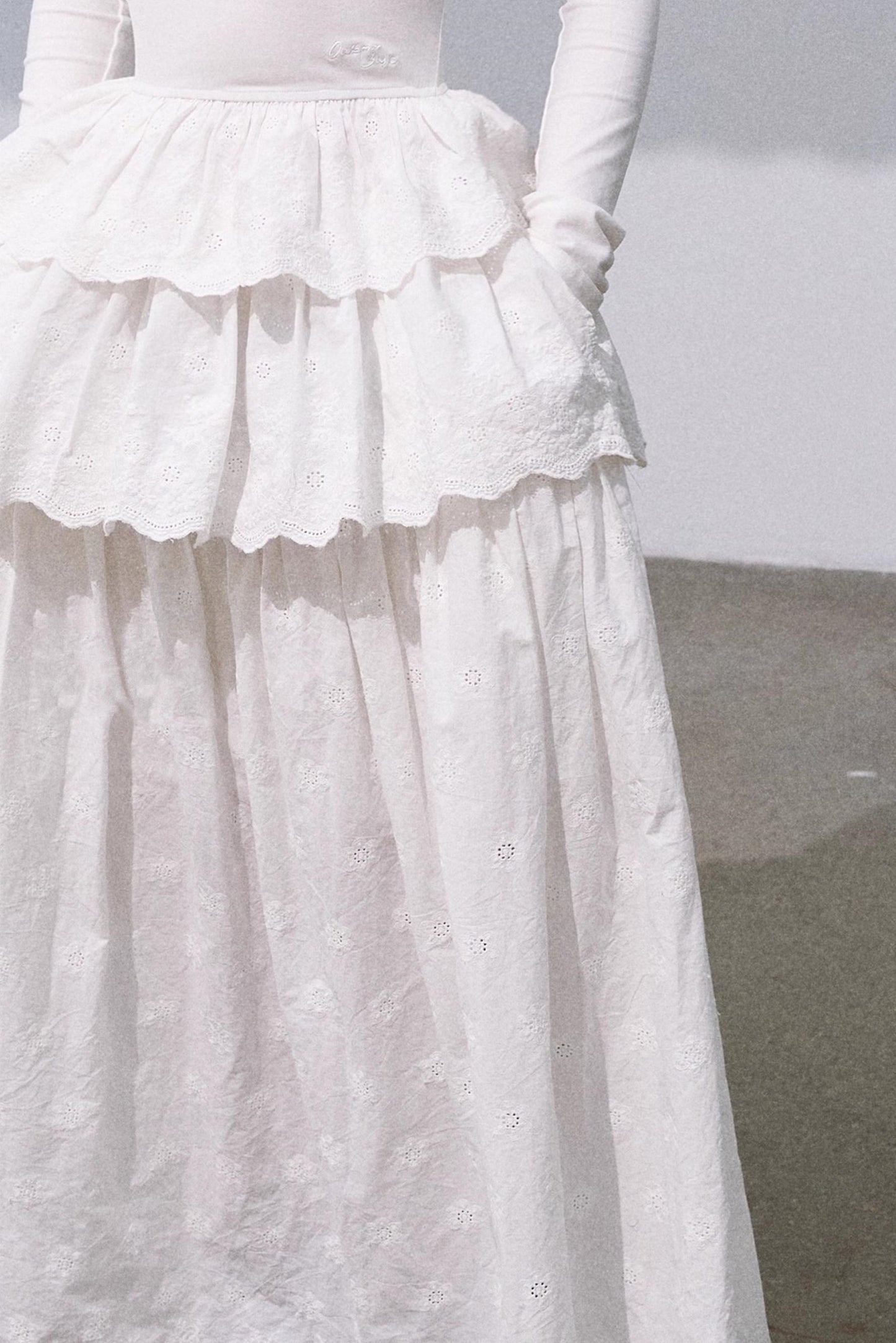 Panelled U-Neck Knitted Dress