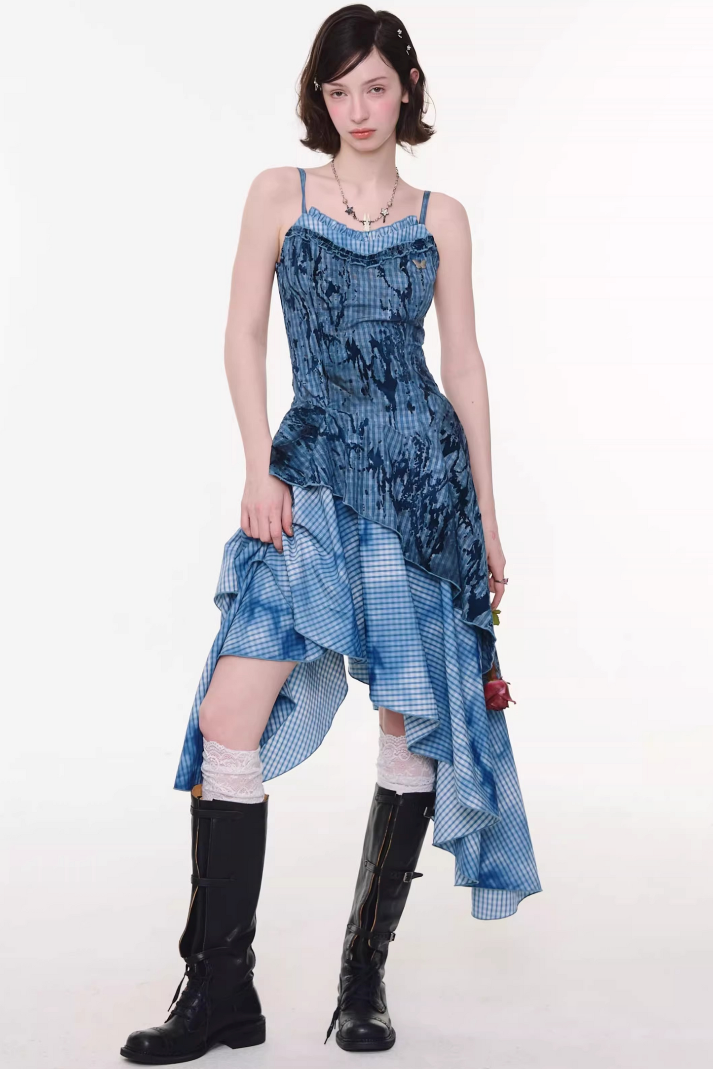 Night Mist Plaid Dress