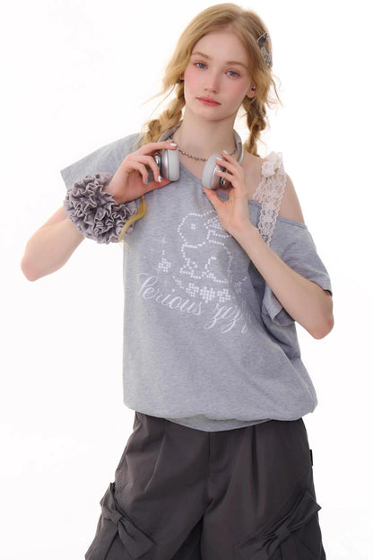 Lace-Up Retro Rabbit Tee