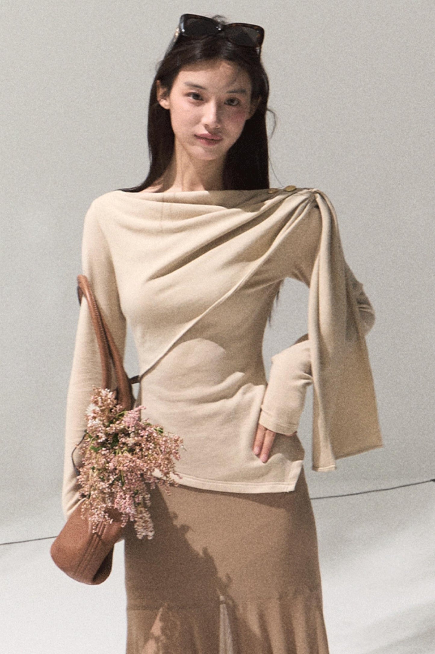 Ancient Shrine Long Sleeve Knit Top