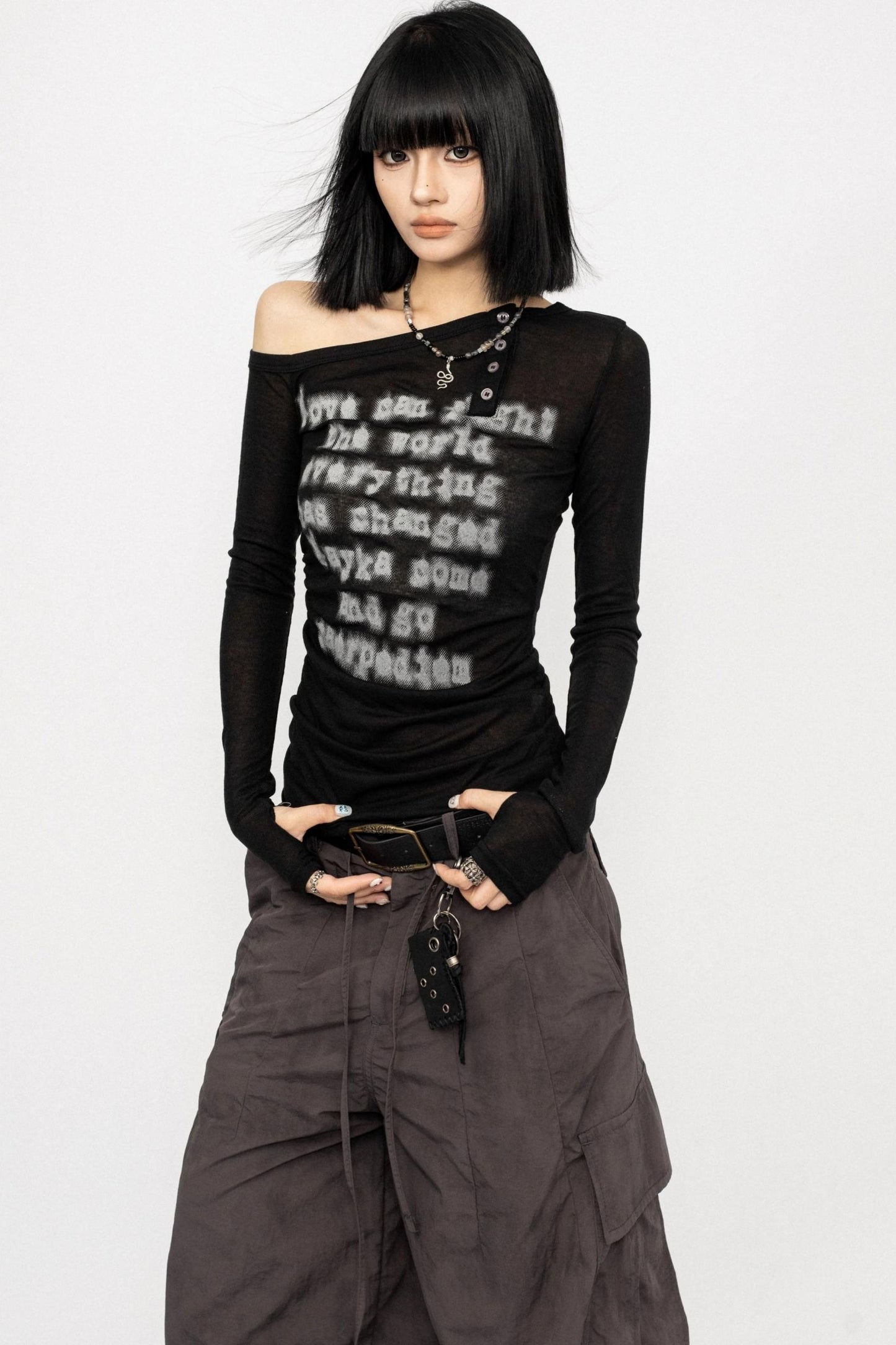 Casual Long Sleeve Slim Fit Top