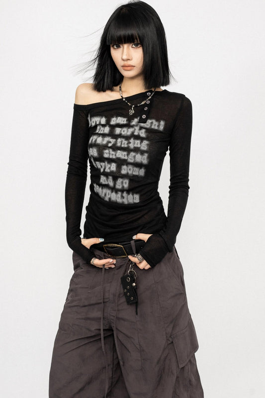 Casual Long Sleeve Slim Fit Top