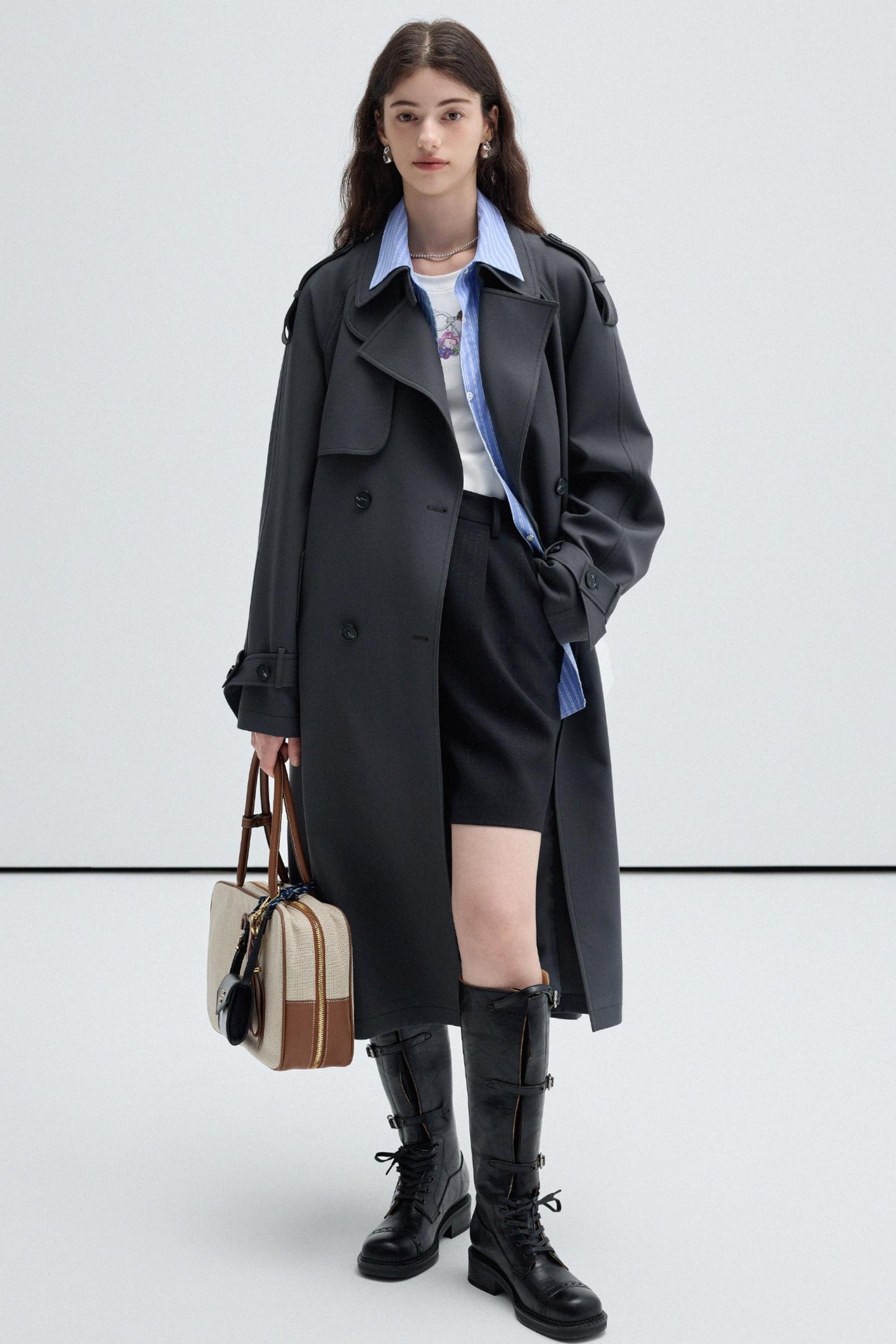 British Style Midi Trench Coat