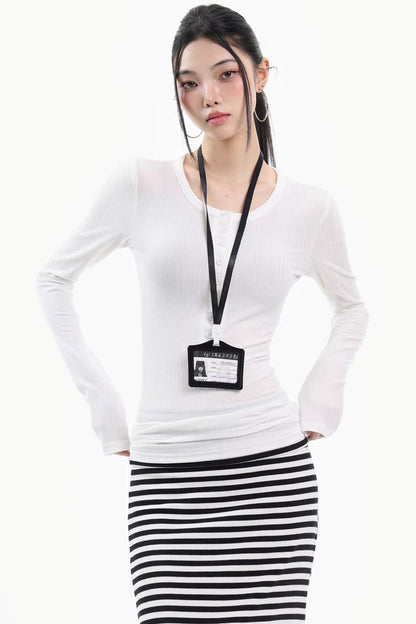 Spring Slim-Fit Inner Layering Top