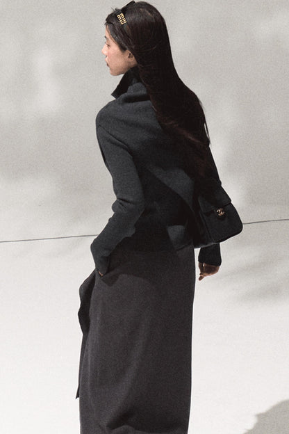 Moonlit Wool Knit Sweater