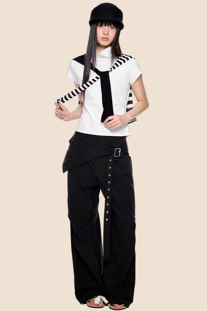 Retro High-Neck Summer Top