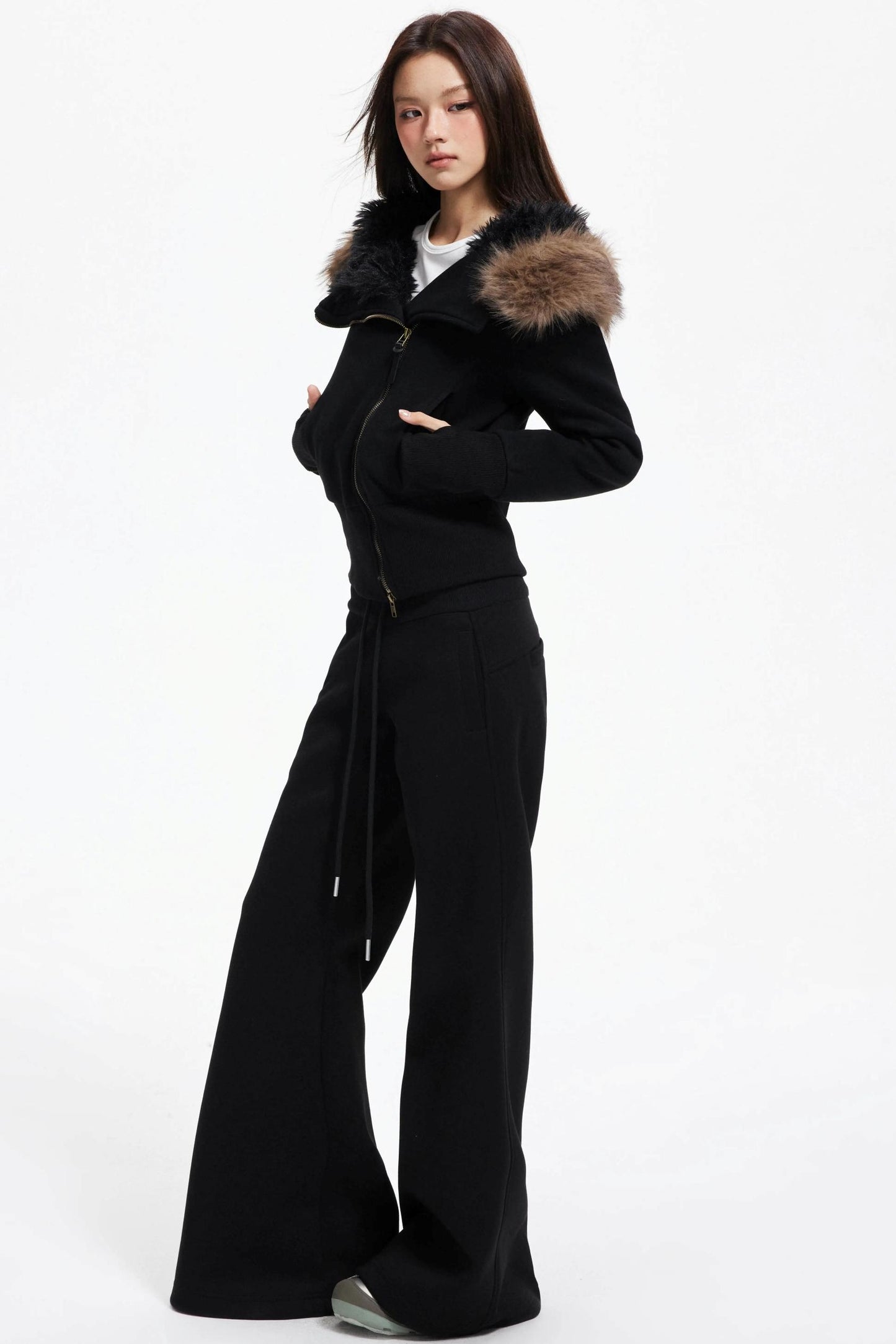 High Waist Wide Flared Sweatpants