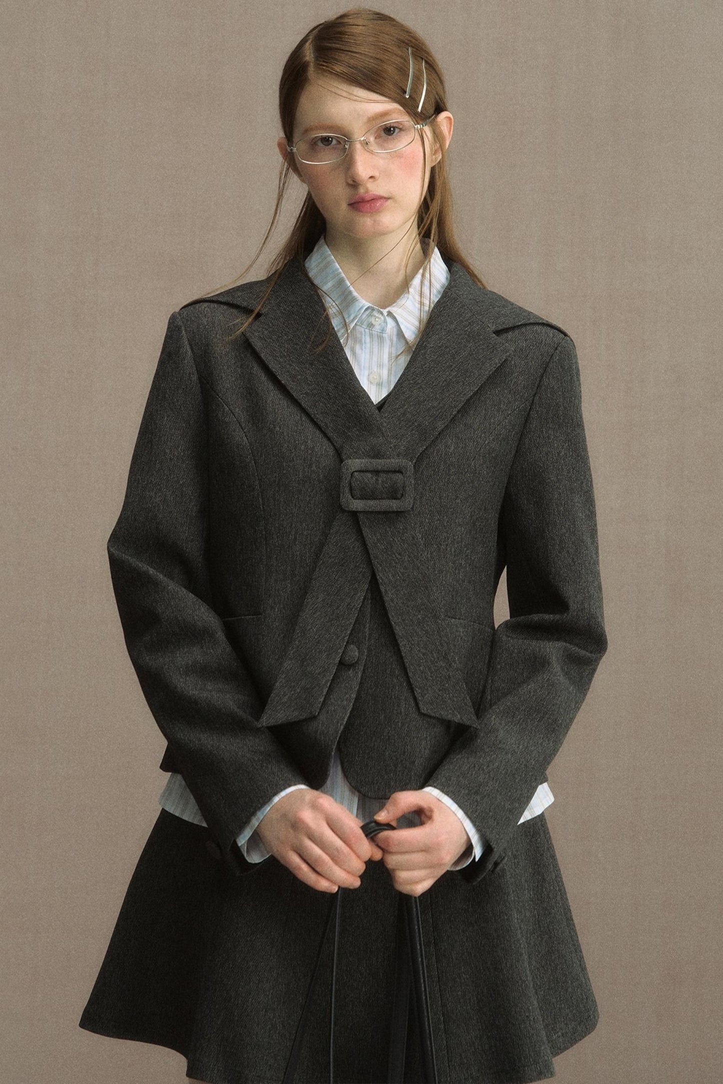 Cedar Poem Casual Navy Blazer Set-Up